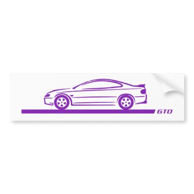 2004-06 GTO Purple Car Bumper Stickers by suesescape