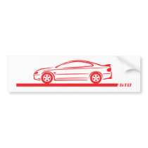 2004-06 GTO Red Car Bumper Stickers