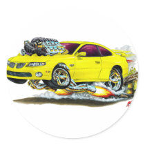 2004-06 GTO Yellow Car Round Sticker