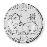2004 Wisconsin State Quarter magnet