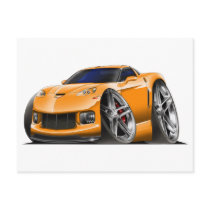 2005-09 Corvette Orange Car postcards by maddmaxart 2005-09 Corvette Orange Car postcards