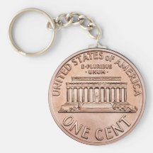 2005 Lincoln Memorial 1 cent copper coin money Key Chains