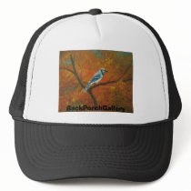 2006-046 Bluejay in the Autumn 16x20 canvas, Ba... hats by Backporchart 2006-046 Bluejay in the Autumn 16x20 canvas, Ba... hats