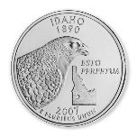 2007 Idaho State Quarter magnet