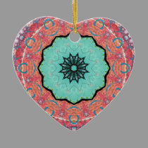2008.06.08c Pink and Turquoise Mandala ornaments