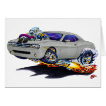 2008-10 Challenger Grey Car Greeting Cards