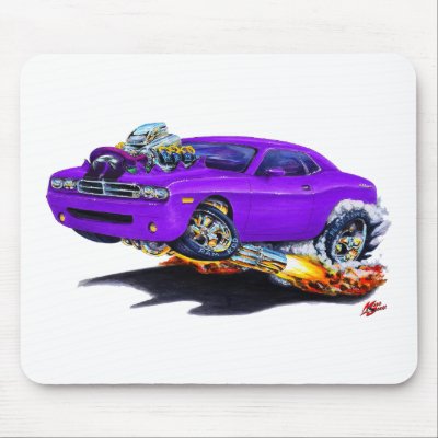 200810 Challenger Purple Car Mouse Pad by maddmaxart