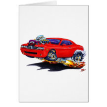 2008-10 Challenger Red Car Greeting Card