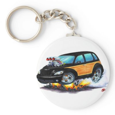 2008-10 PT Cruiser Black Woodie Key Chains by maddmaxart