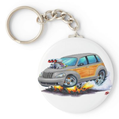 2008-10 PT Cruiser Grey Woodie Keychain by maddmaxart