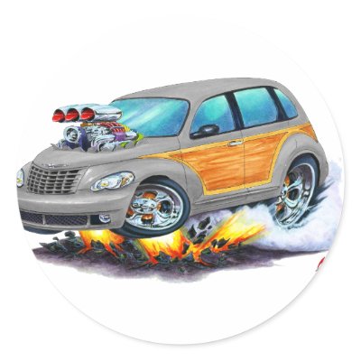 2008-10 PT Cruiser Grey Woodie Stickers by maddmaxart