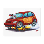 2008-10 PT Cruiser Maroon Woodie Post Cards