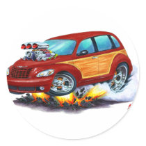 2008-10 PT Cruiser Maroon Woodie Sticker