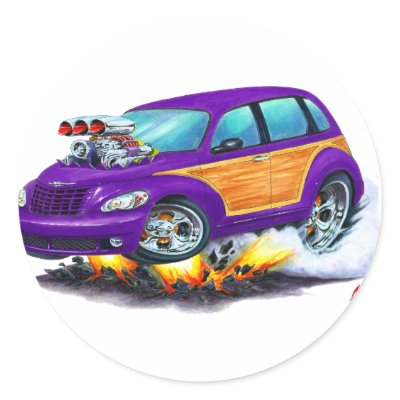 2008-10 PT Cruiser Purple Woodie Stickers by maddmaxart