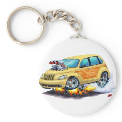 2008-10 PT Cruiser Tan Woodie Keychains by maddmaxart