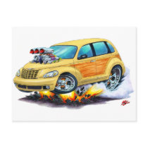 2008-10 PT Cruiser Tan Woodie Postcard