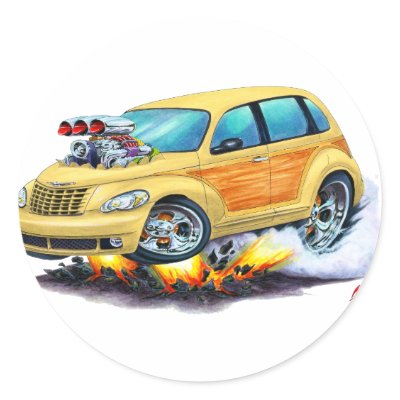 2008-10 PT Cruiser Tan Woodie Stickers by maddmaxart