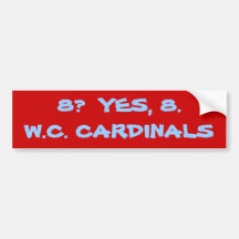 2008 8-TIME CHAMPS BUMPER STICKER