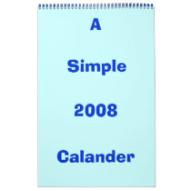 2008, Calander, A , Simple Wall Calendars