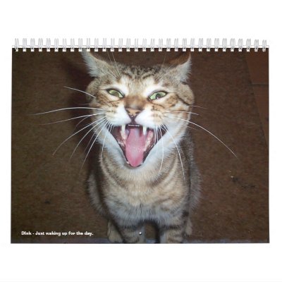 cat calendar art