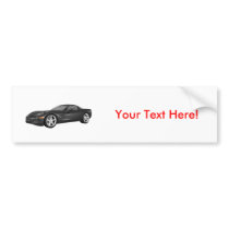 2008 Corvette: Sports Car: Black Finish Bumper Stickers