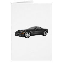 2008 Corvette: Sports Car: Black Finish Greeting Cards