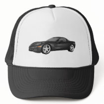2008 Corvette: Sports Car: Black Finish Hats