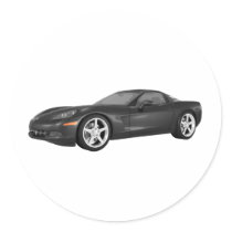 2008 Corvette: Sports Car: Black Finish Sticker