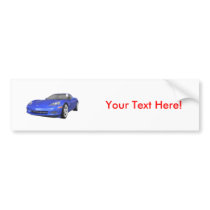 2008 Corvette: Sports Car: Blue Finish: Bumper Stickers