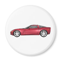 2008 Corvette: Sports Car: Candy Apple Finish: Magnet