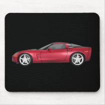 2008 Corvette: Sports Car: Candy Apple Finish: Mousepads