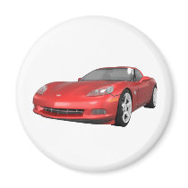 2008 Corvette: Sports Car: Red Finish: Magnets