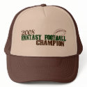 2008 Fantasy Football Champ hats by worldsfair 2008 Fantasy Football Champ hats