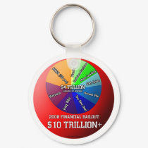 2008 Financial Bailout Souvenir Keychain $10T