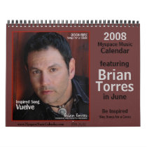 2008 MYSPACE MUSIC CALENDAR FEATURING BRIAN TORRES