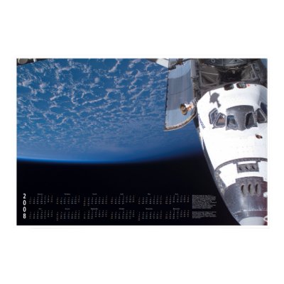 2008 Space Shuttle Calendar Poster by tiggerntatie