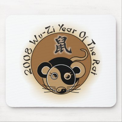 2008 Year Of The Rat Chinese Astrology Mousepad by tshirt_shack