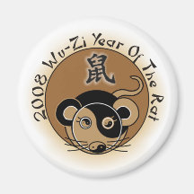2008 Year Of The Rat Chinese Zodiac Magnets