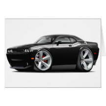 2009-11 Challenger RT Black-White Car Greeting Card