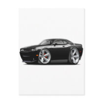 2009-11 Challenger RT Black-White Car Postcards