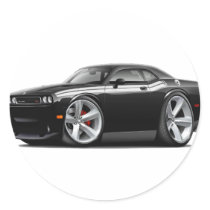 2009-11 Challenger RT Black-White Car Round Sticker