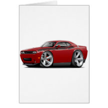 2009-11 Challenger RT Maroon-Black Car Greeting Card