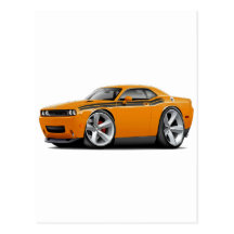 2009-11 Challenger RT Orange-Black Car Post Card