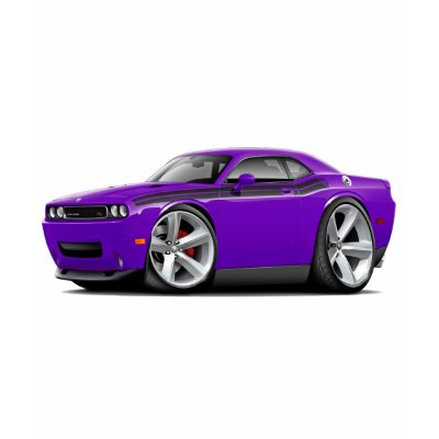 200911 Challenger RT PurpleBlack Car Tee Shirts by maddmaxart