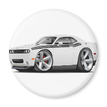 2009-11 Challenger RT White-Black Car Fridge Magnet