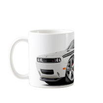 2009-11 Challenger RT White-Black Car Coffee Mugs