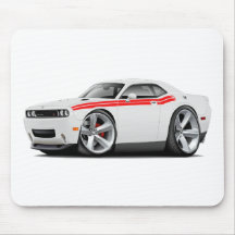 2009-11 Challenger RT White-Red Car Mousepads