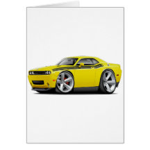 2009-11 Challenger RT Yellow-Black Car Greeting Card