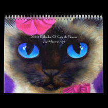 2009 Calendar Cats & Flowers Paint... - Customized calendars