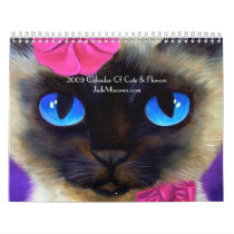 2009 Calendar Cats & Flowers Paint... - Customized